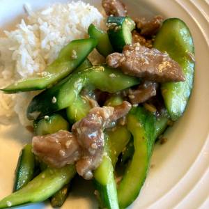 きゅうりと豚肉の香り炒め