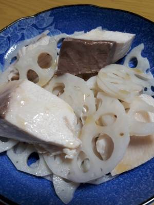 ぶりとれんこんの香味あえ