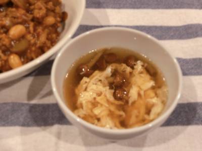 なめこのかきたまスープ