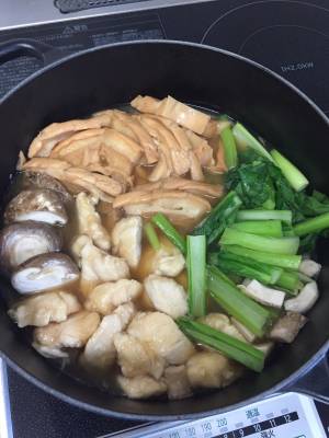 鶏肉の治部煮風