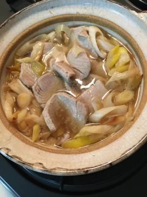 焼きねぎとまぐろのうま煮