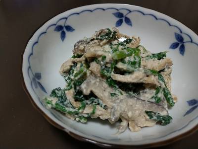 ほうれんそうと油揚げの白あえ