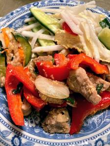 豚と緑黄色野菜のプルコギ風炒め