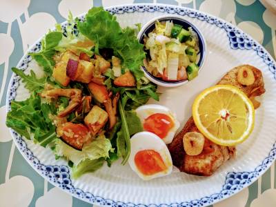 ぶりのカレーソテー 焼き野菜添え