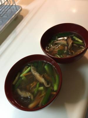 干ししいたけの中華スープ