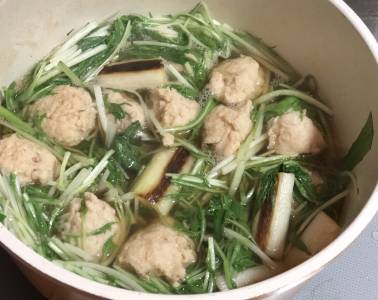 ねぎしょうがのつみれ鍋