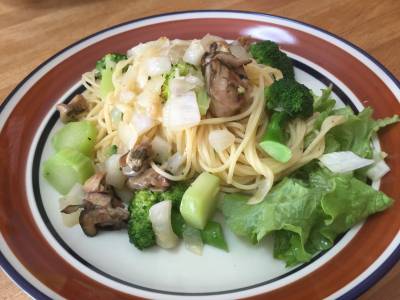 かきのオイル漬けスパゲッティ