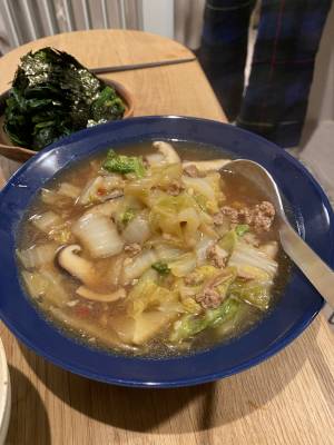 白菜とひき肉のうま煮