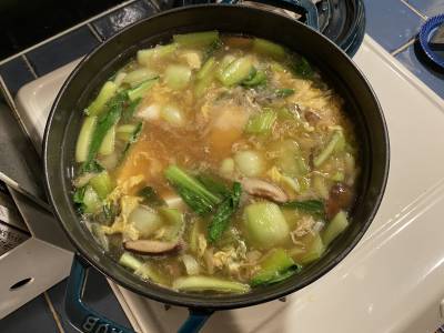 帆立てのトロトロ湯豆腐