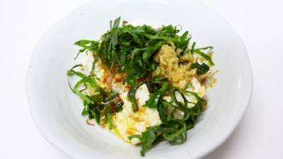 木綿豆腐のちぎりやっこ