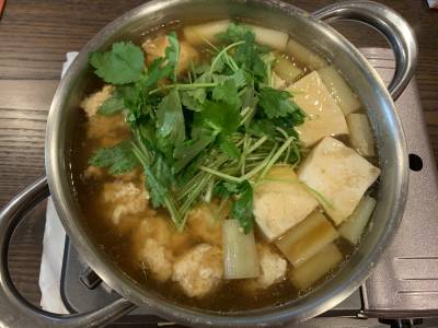 ねぎしょうがのつみれ鍋