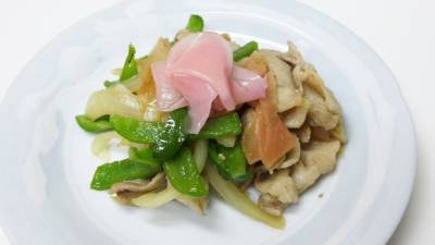 豚肉の甘酢しょうが炒め