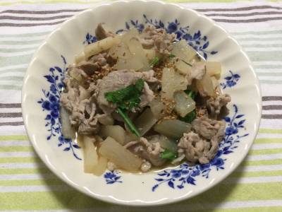 豚こま肉と大根のきんぴら風
