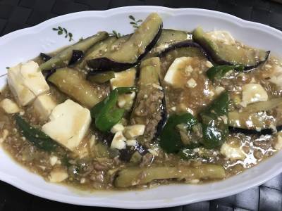 冷凍なすでマーボーなす