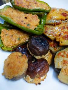 肉詰めしいたけの照り焼き