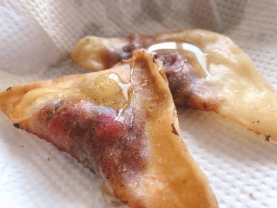 いちごとゆであずきの春巻