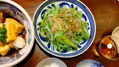 水菜と大根のサラダ