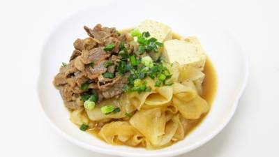 ひらひら大根のすき焼き風