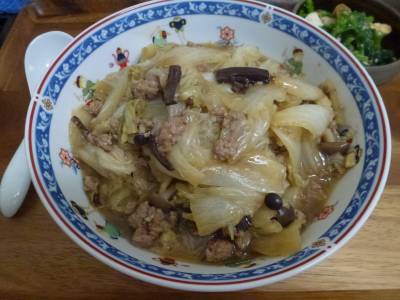 白菜とひき肉のうま煮