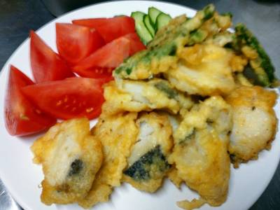 白身魚のフリッター ベトナム風