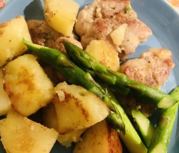 カリカリじゃがいもと鶏のソテー