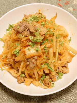 大根の皮のキムチ炒め