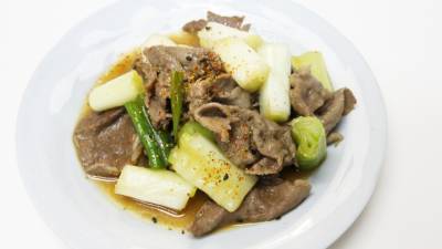 ねぎと牛肉のすき煮