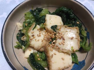 小松菜と厚揚げのナムル