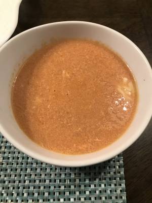 卵とチーズのトマトスープ
