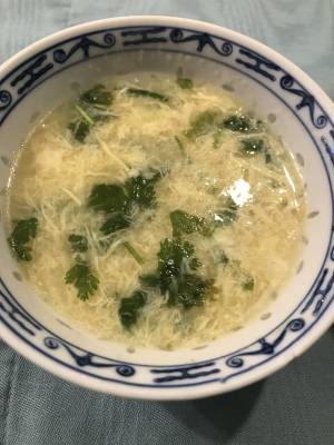 卵とコーンのスープ