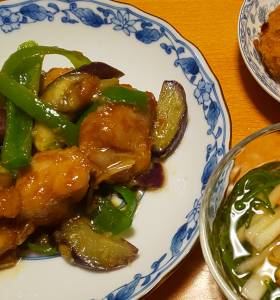 鶏肉となすのスタミナ炒め