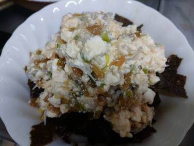 豆腐の冷やあつ丼