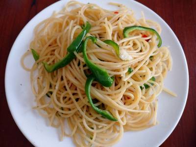 ピーマンのスパゲッティ