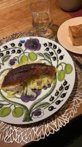 桜鯛のグリル 春キャベツソース