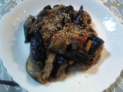 なすと豚肉のみそ炒め