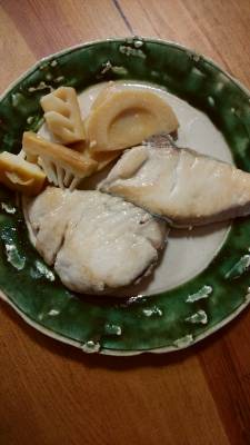 さわらとたけのこの照り焼き