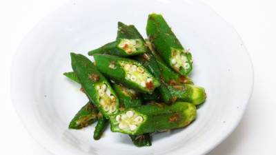 オクラのおかかあえ