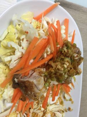 蒸し鶏のパリパリ焼き