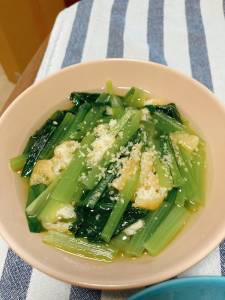 小松菜と油揚げの煮びたし