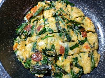 にらチヂミチーズもち明太入り