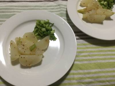 温かいかぶのサラダ