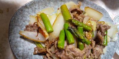 牛肉と春野菜の香り炒め