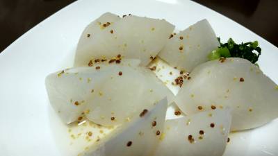 温かいかぶのサラダ