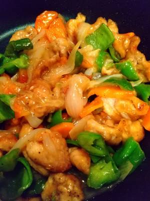 薄切り酢豚弁当