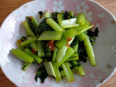 小松菜のおかか炒め