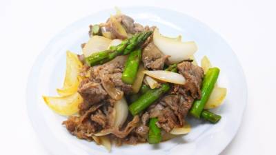 牛肉と春野菜の香り炒め