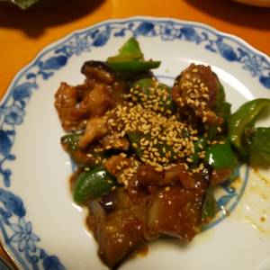 なすと豚肉のしぎ焼き