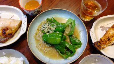 ピーマンのじゃこ煮