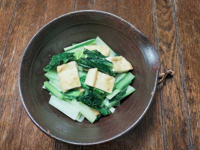 小松菜と油揚げのサッと煮びたし