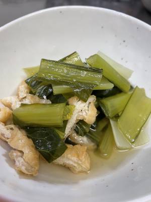 小松菜と油揚げの煮びたし